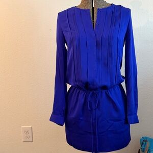 Diane Von Furstenberg Cobalt Blue Pleated Dress